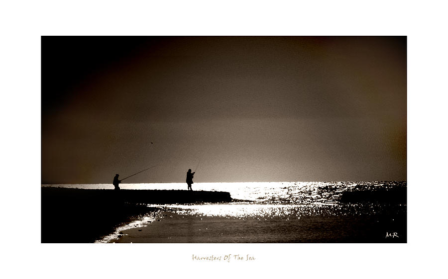 Black And White Photograph - Harvester Of The Sea by Martina  Rathgens