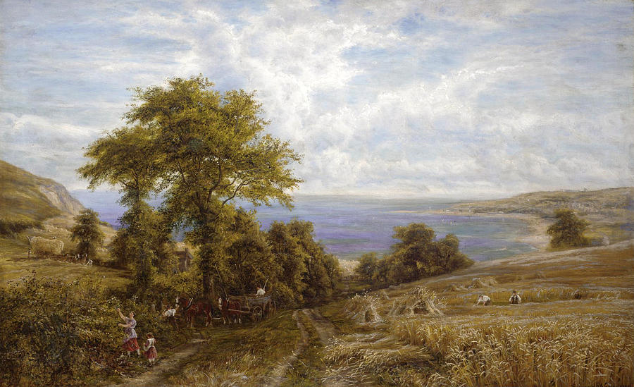 Harvesting on the Coast Painting by Edmund George Warren