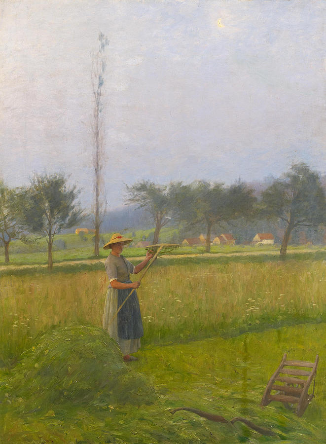 Harvesting the Hay Painting by Hans Olde