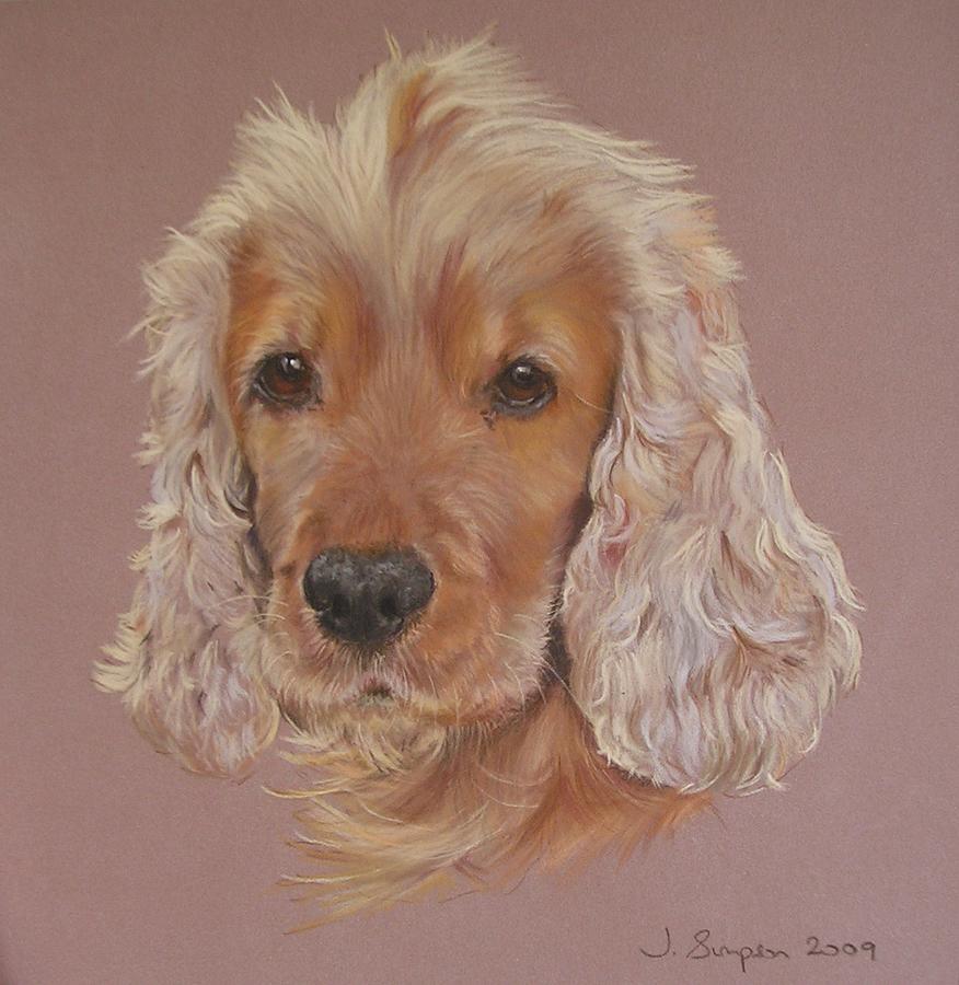Dog Pastel - Harvey by Joanne Simpson
