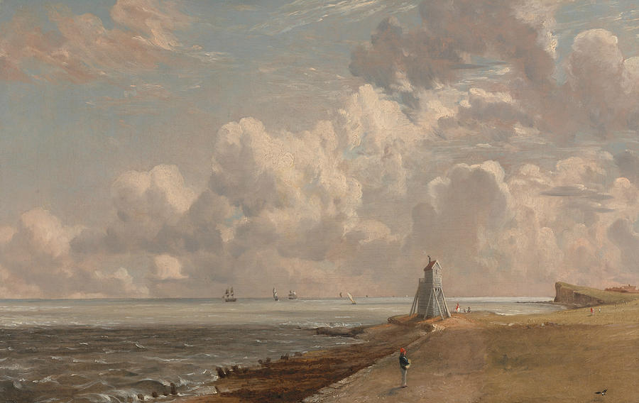 Harwich The Low Lighthouse and Beacon Hill  Painting by John Constable
