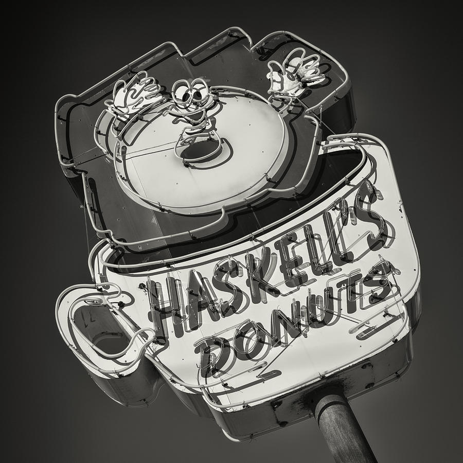 Haskells Donuts Sign #2 Photograph by Stephen Stookey