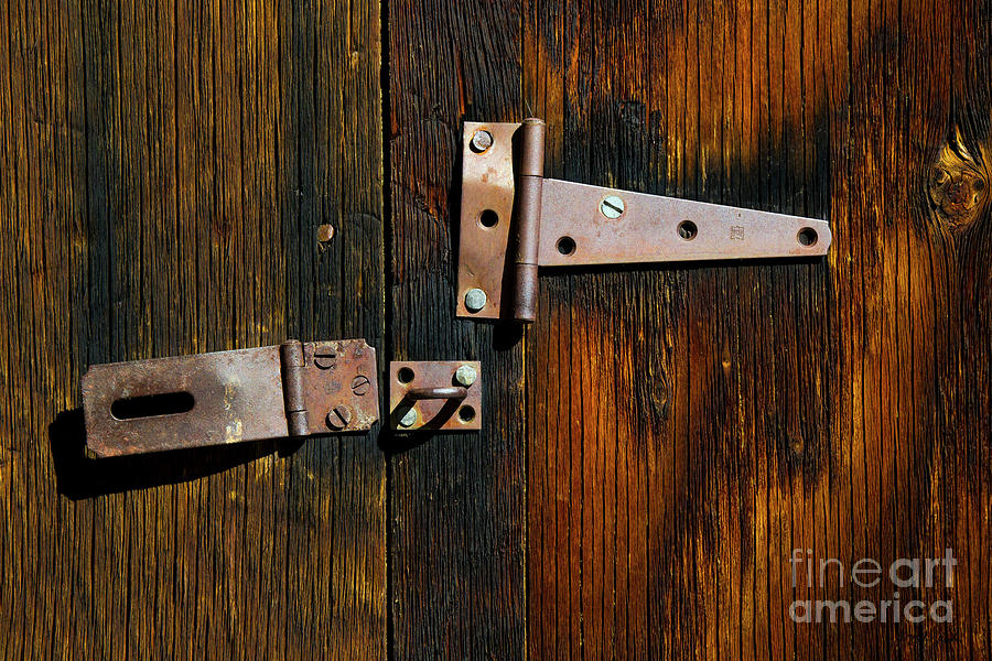 Hasp And Hinge-Signed-#1905 Photograph by J L Woody Wooden