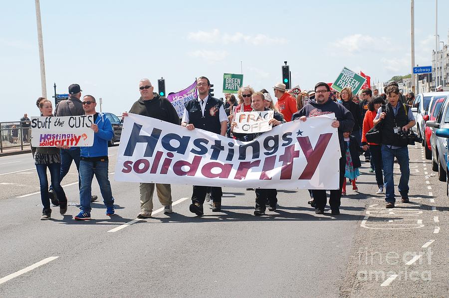 Hastings austerity protest march Photograph by David Fowler