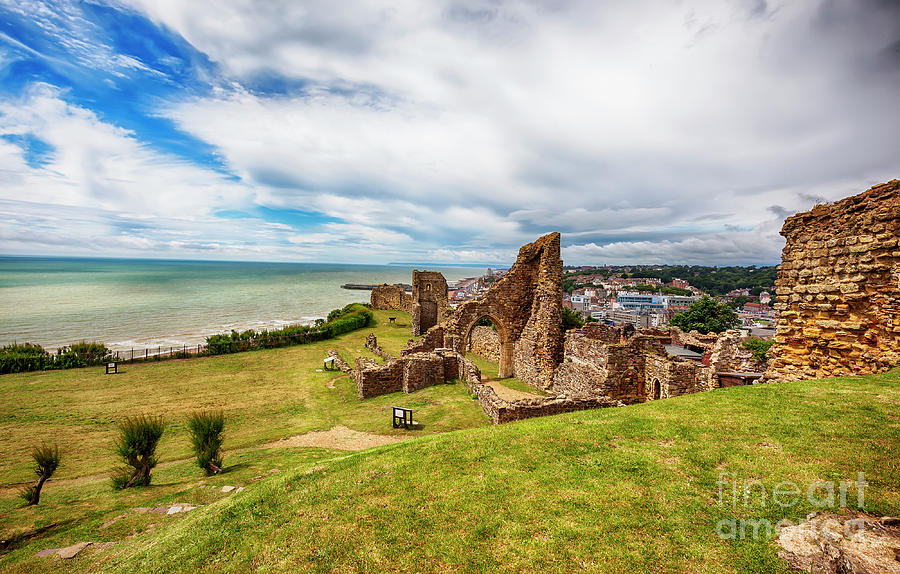 Hastings Castle, Town Center in the background Photograph by Ariadna De Raadt