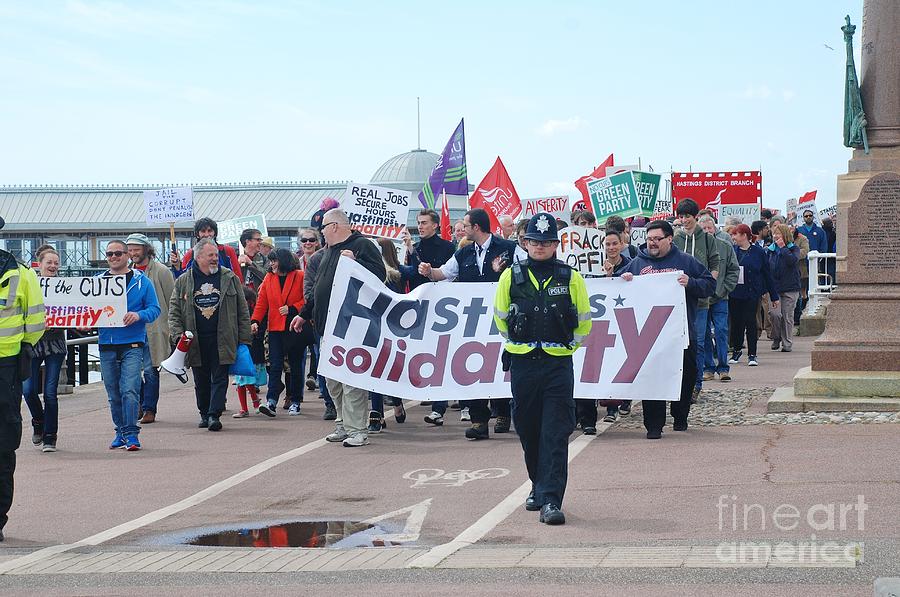 Hastings march against austerity Photograph by David Fowler