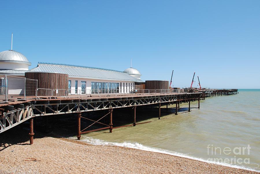Hastings pier renovation Photograph by David Fowler