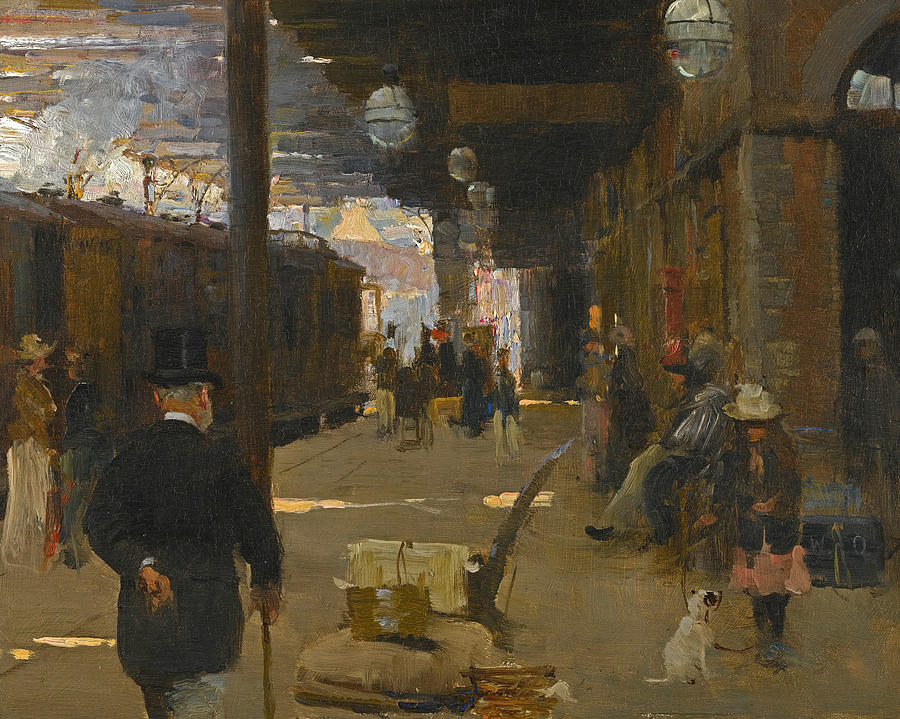 Hastings Railway Station Painting by Walter Frederick Osborne