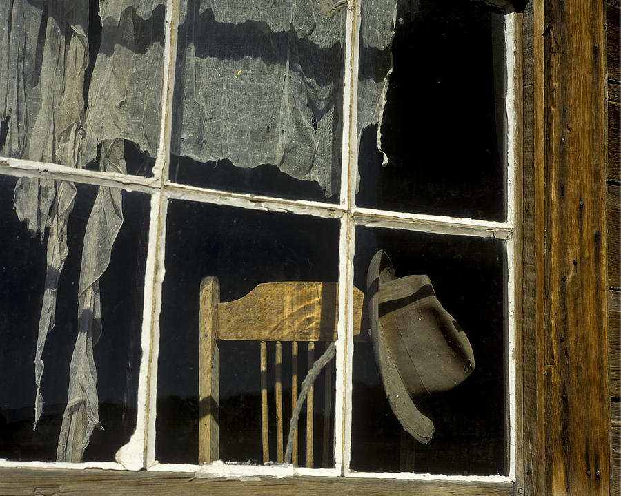 Hat and Chair in Window Photograph by Joe  Palermo