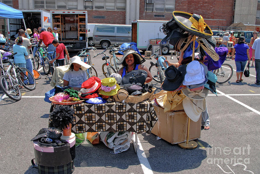 City Photograph - The Hat Lady At Eastern Market by Walter Neal