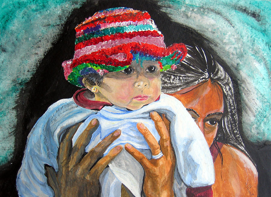 Hat of many colors Painting by Sarah Hornsby