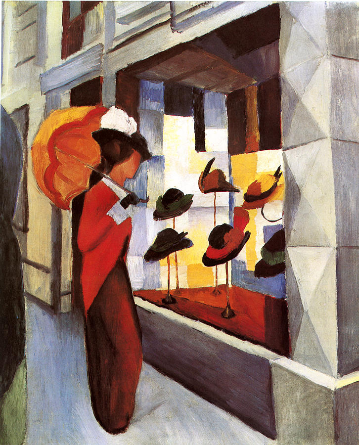August Macke Painting - Hat Shop by August Macke