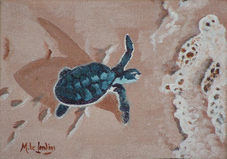 Hatchling Painting by Mike Jenkins