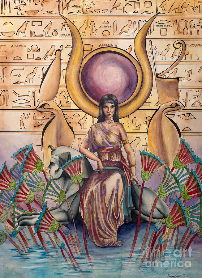 Hathor Painting by Georges Loewenguth - Pixels