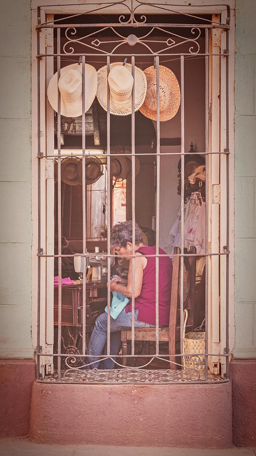 Hatmaking in Trinidad Cuba Photograph by Joan Carroll