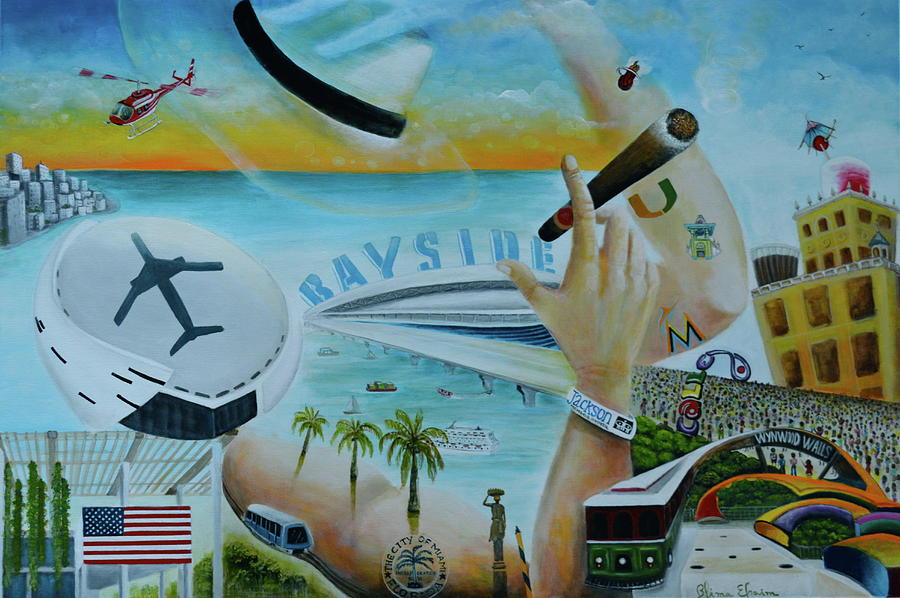 Hats Off To Miami Painting by Blima Efraim