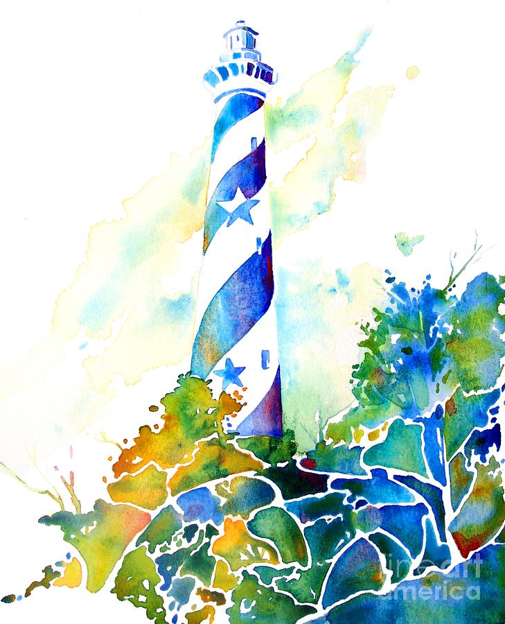 Hatteras Light House Painting by Jo Lynch