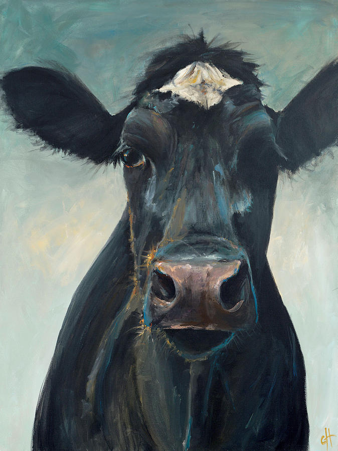 Cow Painting - Hattie  by Cari Humphry