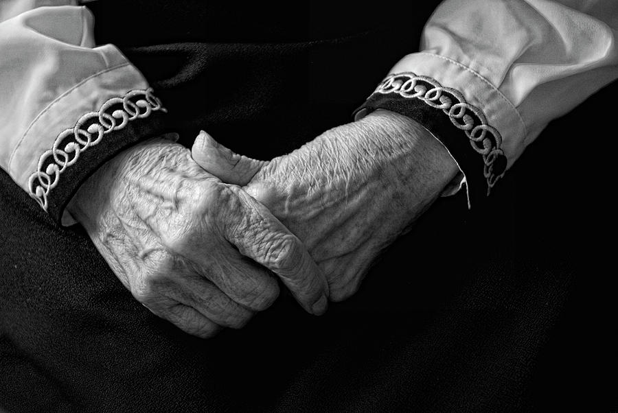 Hands Photograph - Hatties Hands by Gary Zuercher