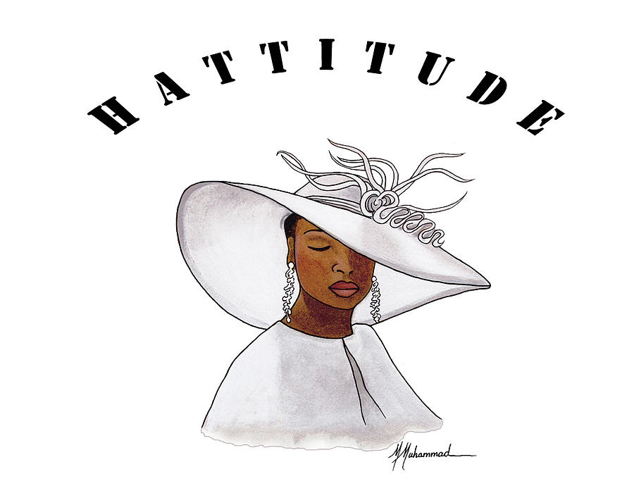 Hat Painting - Hattitude 77 by Marcella Muhammad
