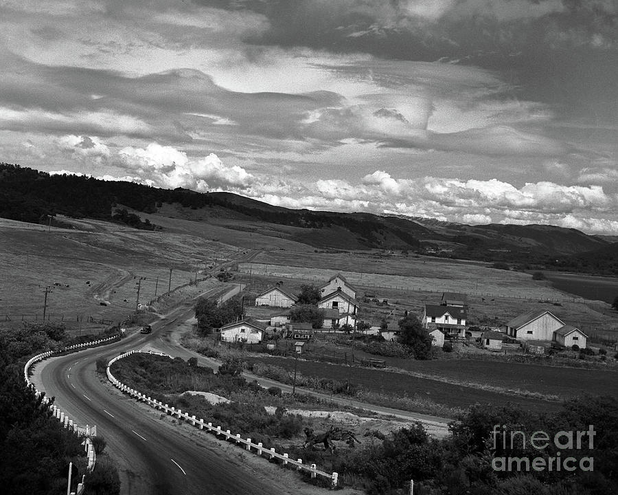 Carmel Valley Photograph - Hatton Ranch Carmel Valley from highway one California  1945 by Monterey County Historical Society
