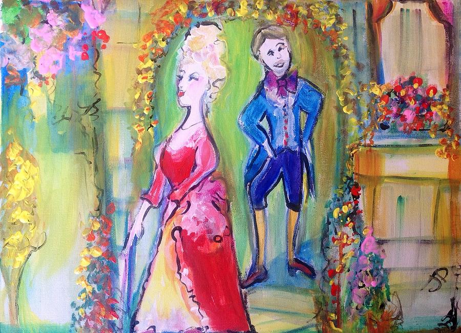 Haughty and Arogant in the garden  Painting by Judith Desrosiers