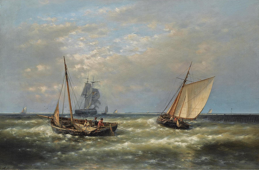 Hauling in the Nets Painting by Abraham Hulk