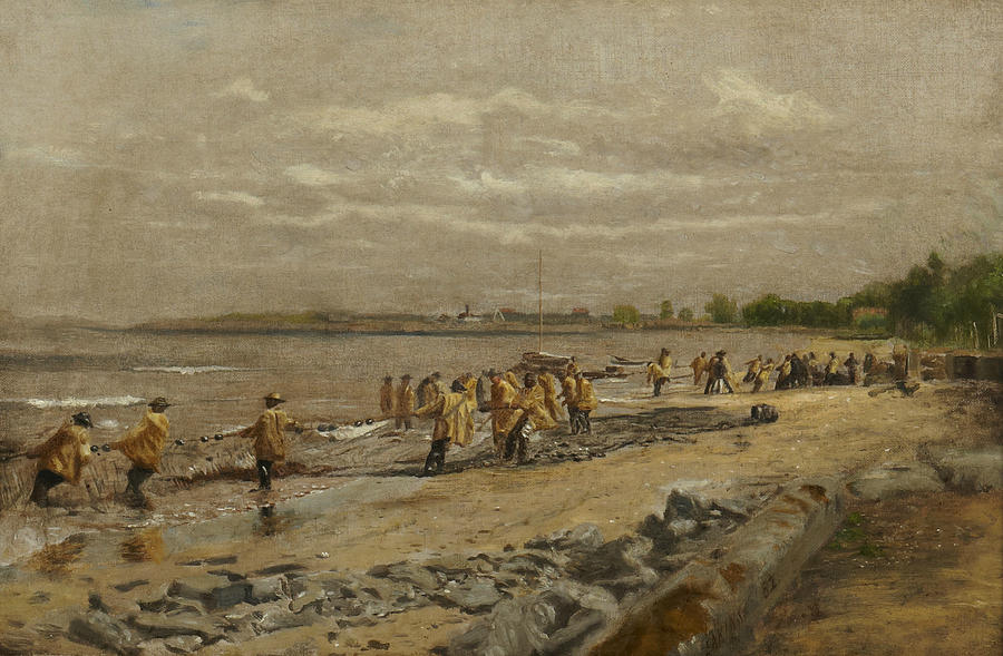 Hauling the Seine Painting by Thomas Eakins