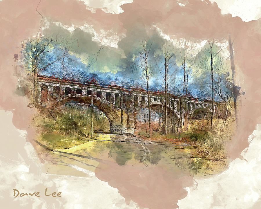 Haunted Bridge of Avon, Indiana Mixed Media by Dave Lee