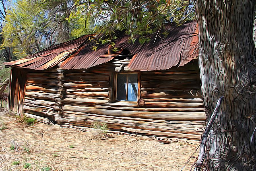 Haunted Canyon Homestead Painting by Hans Brakob