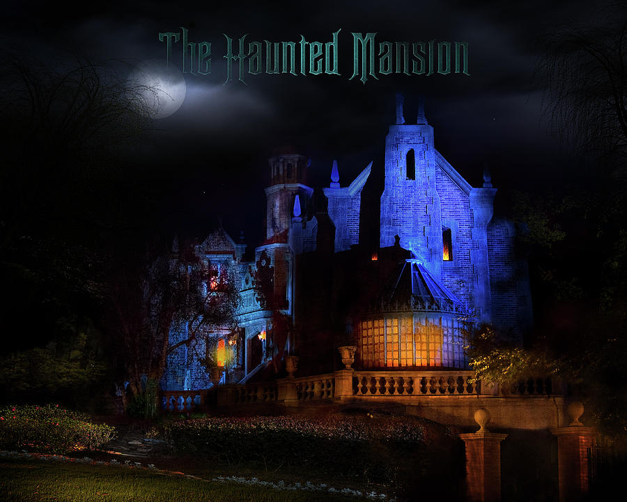 Haunted Mansion at Walt Disney World Poster Version Photograph by Mark Andrew Thomas