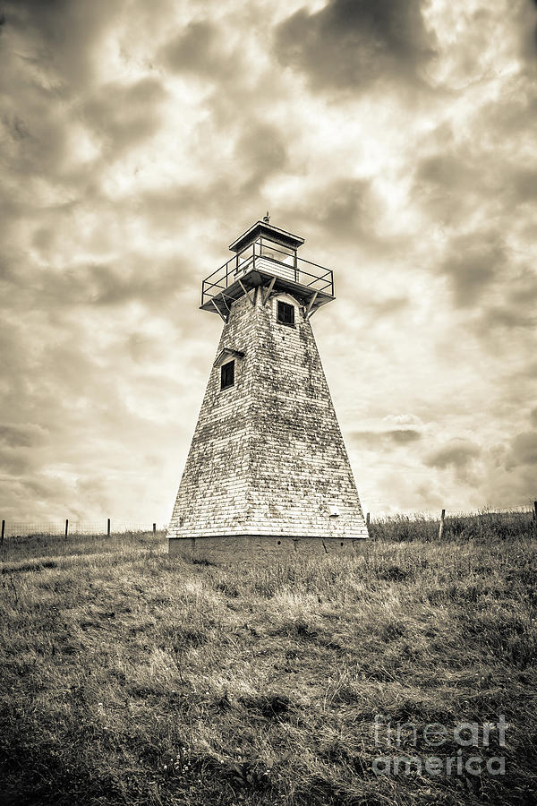 Haunted Old Lighthouse Infrared Photograph by Edward Fielding