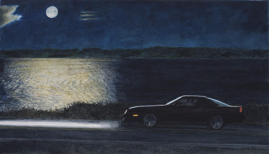 Moon Painting - Haunting by Perry Woodfin