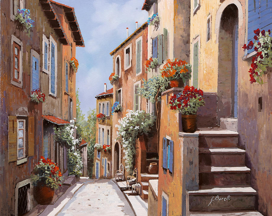 Summer Painting - haut de Cagnes by Guido Borelli