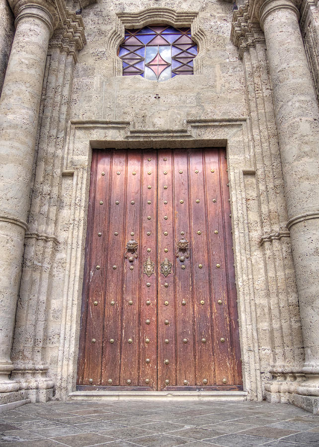Havana Cathedral Door Photograph by Doug Matthews