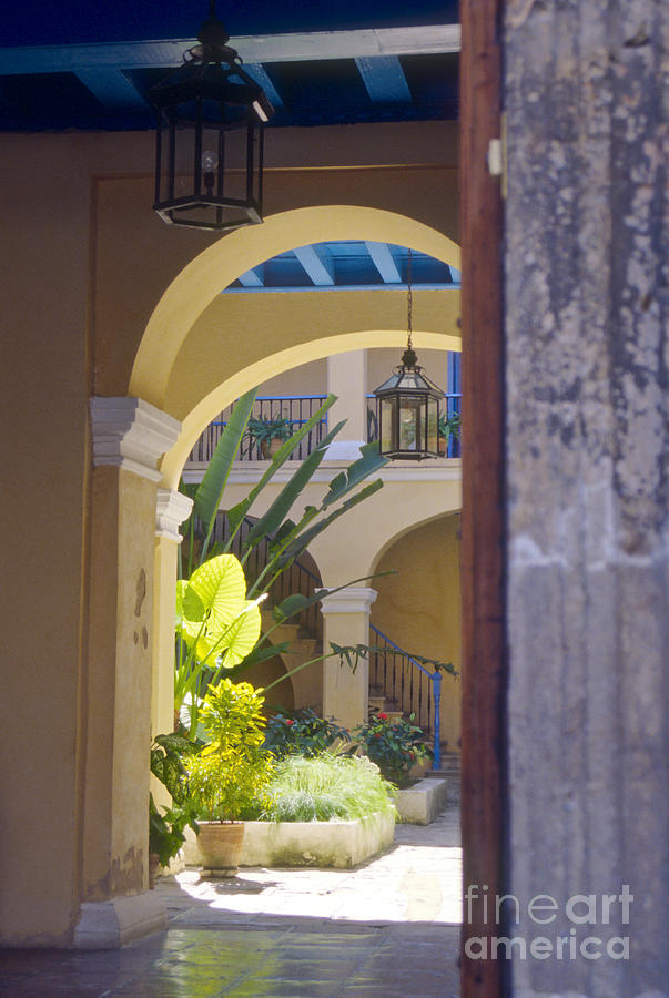 Havana Courtyard Photograph by Bob Phillips