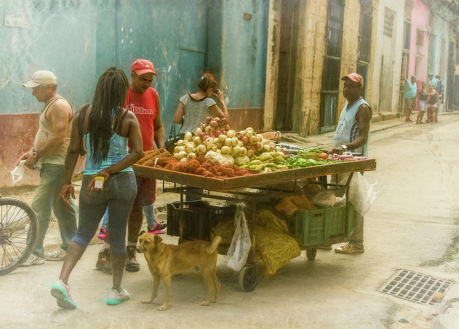 Havana Cuba Street Vendor Photograph by Joan Carroll