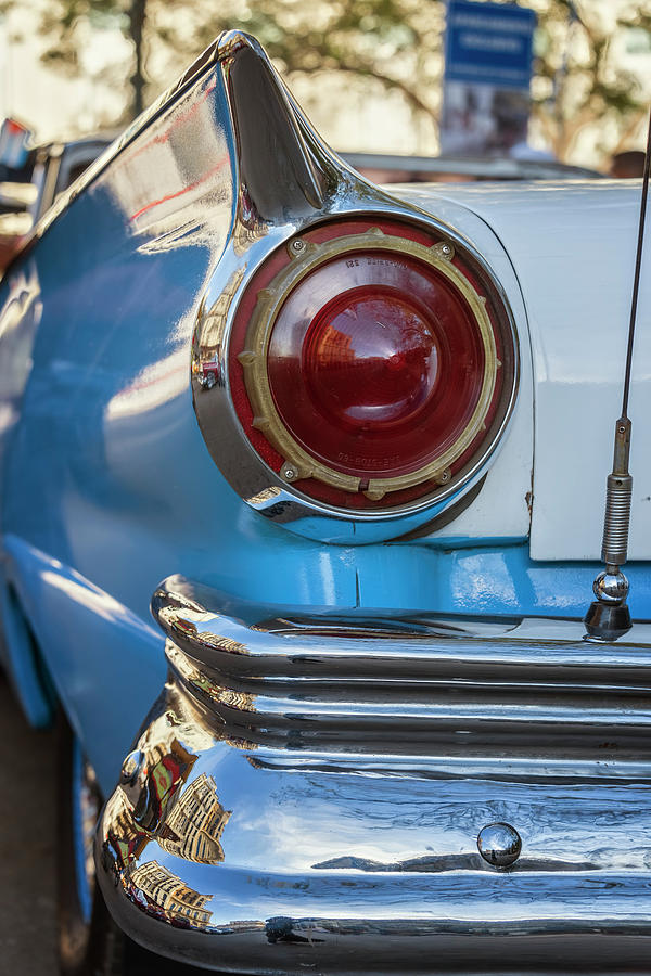 Car Photograph - Havana Cuba Vintage Car Tail Light by Joan Carroll