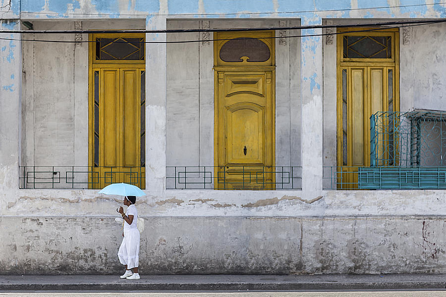 Havana girl with umbrella Photograph by Al Hurley
