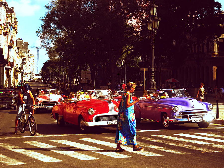 Havana on my mind with classic american cars  Photograph by Funkpix Photo Hunter