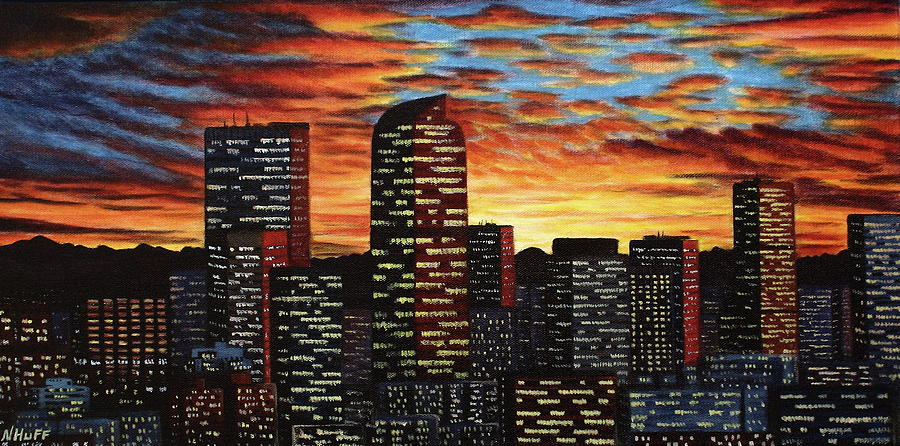 Denver Painting - Have a good night Denver by Natalia Huff