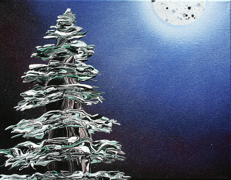 Have You Ever Seen It Snow on a Clear Night? Painting by Ric Bascobert