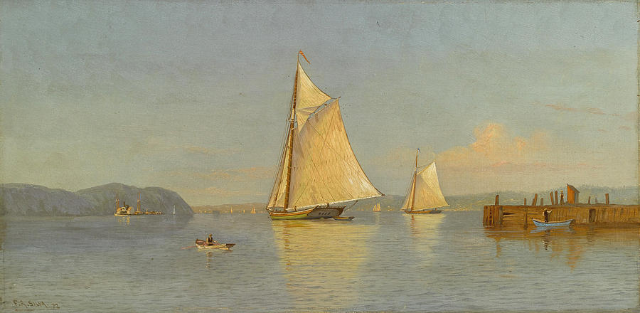 Haverstraw Bay. New York Painting by Francis Augustus Silva
