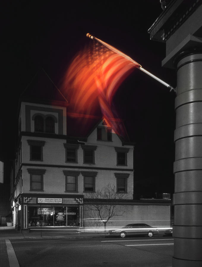 Waving Flag in Easton Photograph by Mike McGlothlen