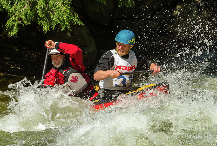 Boat Photograph - Having Fun In Whitewater by Les Palenik