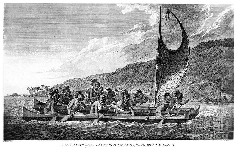 Hawaii: Canoe, 1779 Photograph by Granger Hawaii: Canoe, 1779 Photograph by Granger