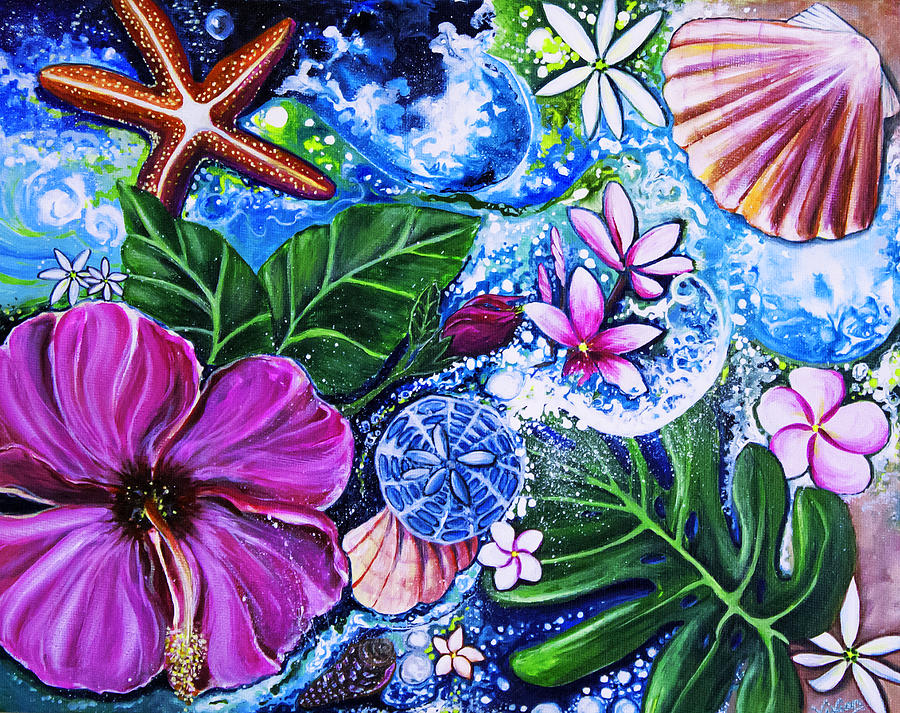 Shell Painting - Hawaii Dream by Vivian Casey Fine Art