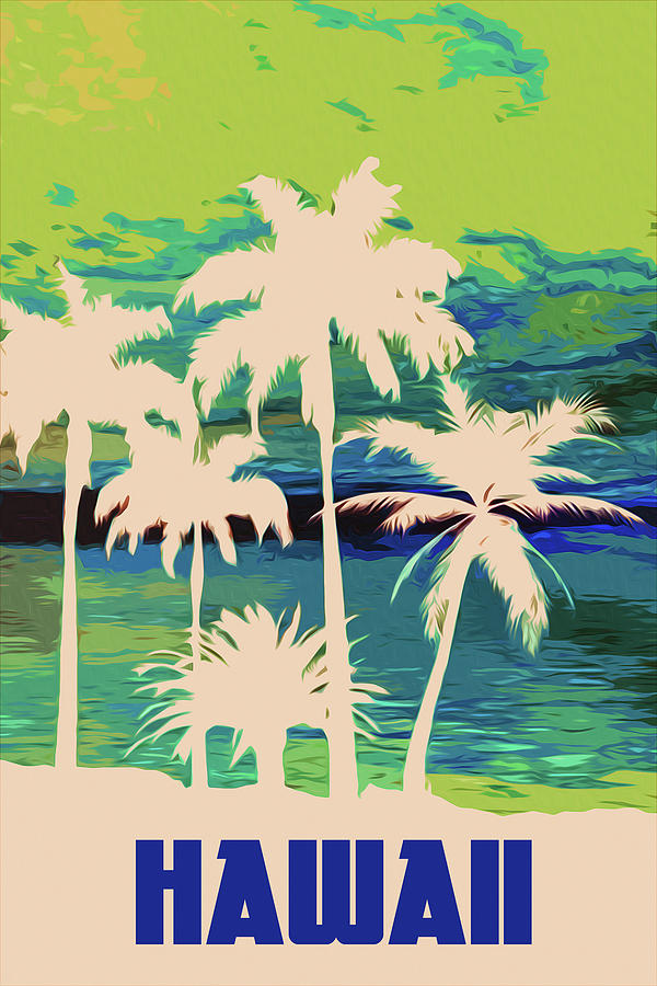 Hawaii Landscape Painting by AM FineArtPrints
