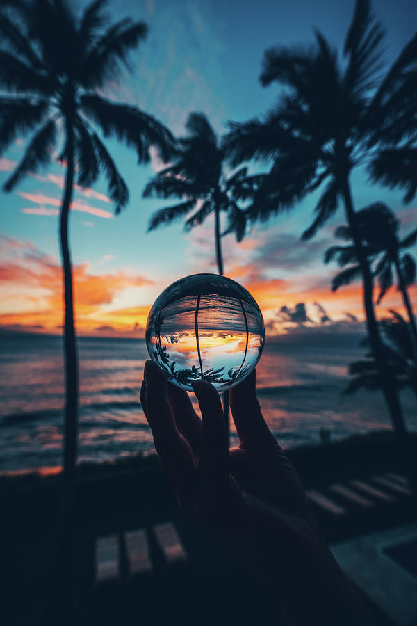 Hawaii Lensball Sunset Photograph By Steve Zeinner