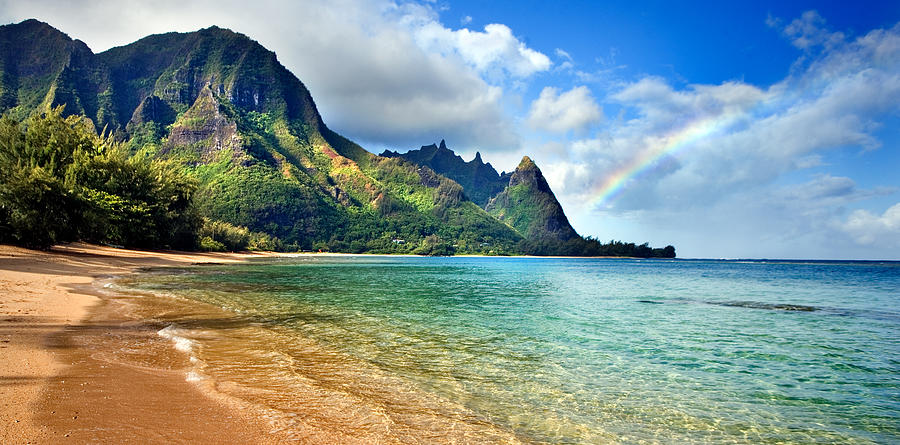 Beach Photograph - Hawaii Rainbow by Michael Swiet